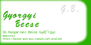 gyorgyi becse business card